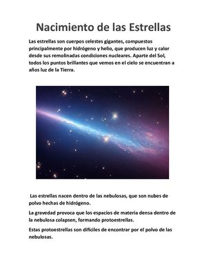 Nacimiento De Las Estrellas