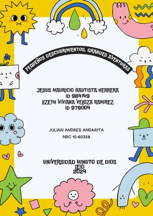 Documento A4 Portada Proyecto Para Niños Infantil Ilustrado Multicolor (1)