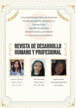 Revista De Desarrollo Humano Y Profesional
