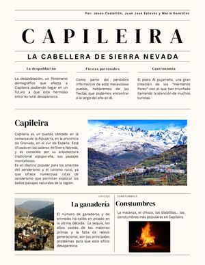 Periódico 4ºA -alumnado de Capileira
