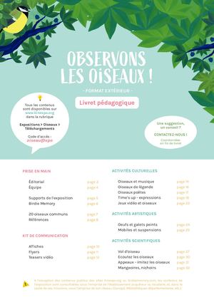 Livret Pédagogique - Observons les oiseaux