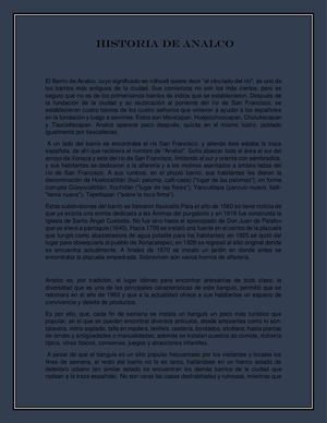 Historia De Analco