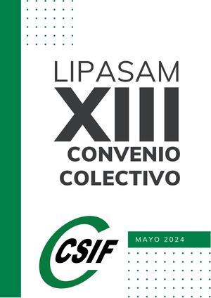 Lipasam - XIII Convenio Colectivo