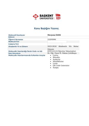 Eği̇t210 Materyal Bilgi Formu 2024