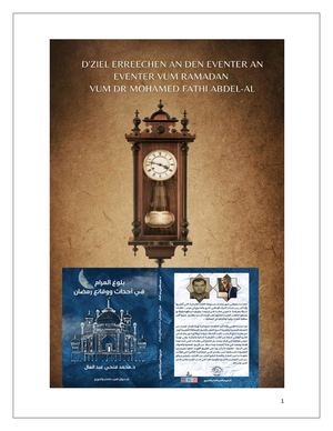 D Ziel Erreechen An Den Eventer An Eventer Vum Ramadan Lëtzebuergesch Buch