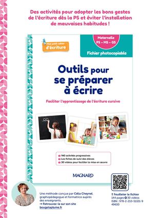 Outils pour se préparer à écrire Maternelle - Plaquette