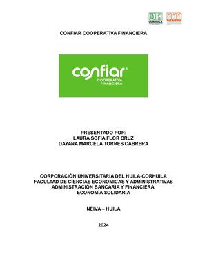 Reseña Confiar Cooperativa Financiera - Colombia