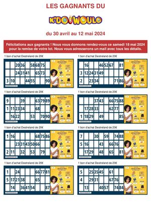 Grille Gagnante kdo woulo mai