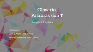 Glosario Palabras Con T odontología