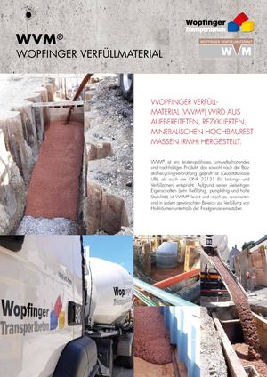 Wopfinger Verfüllmaterial