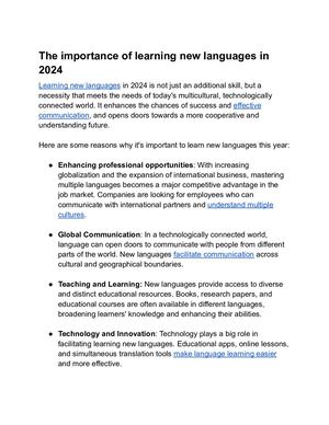 Calaméo - The Importance Of Learning New Languages In 2024