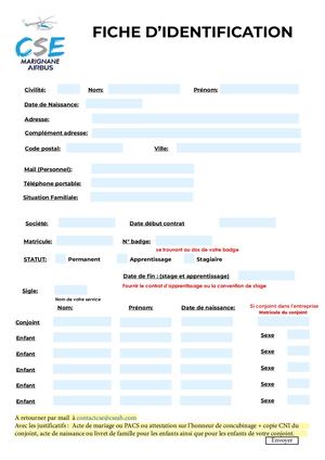 Formulaire D'identification
