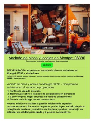 Vaciado De Pisos Y Locales En Montgat 08390