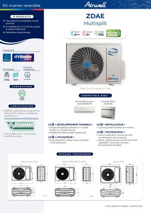 Fiche Produit Airwell Multisplit Zdae