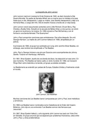 La Biografía De John Lennon España