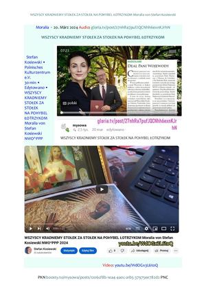 WSZYSCY KRADNIEMY STOŁEK ZA STOŁEK NA POHYBEL ŁOTRZYKOM Moralia von Stefan Kosiewski 20240320 ME SOWA