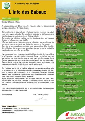 Info Des Babaux Mai 2024