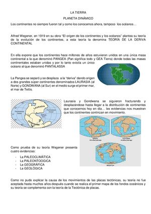 Deriva Continental Y Tectónica De Placas