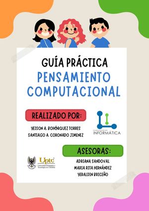 Cartilla Transición - Guía Didáctica De Actividades - Pensamiento Computacional