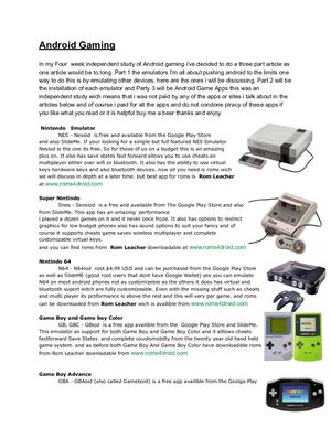 Android Gaming 2012 Article