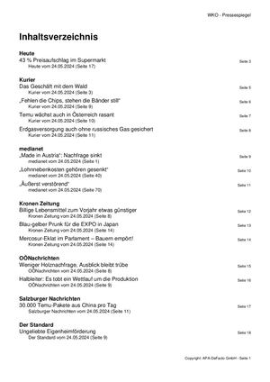 Pressespiegel 20240524