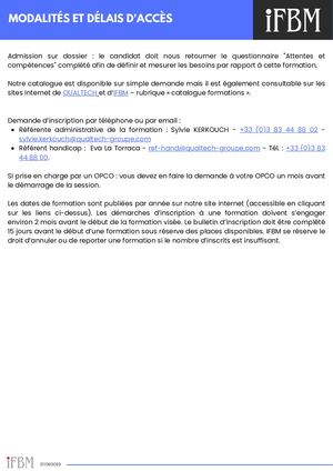 Modalités Et Délais D'accès