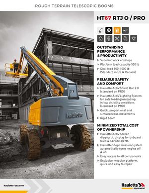 HT67 RTJ O / PRO datasheet- US