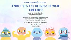 Unidad Didáctica Emociones En Colores