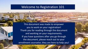 Registration 101