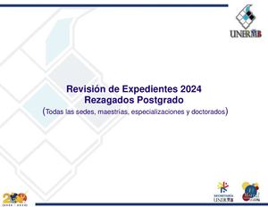 Listado General De Participantes De Postgrado Rezagados 2024