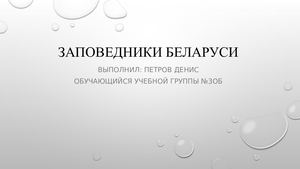 Заповедники Беларуси