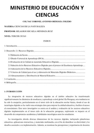 Ministerio De Educación Y Ciencias