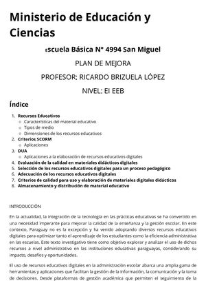 Ministerio De Educación Y Ciencias