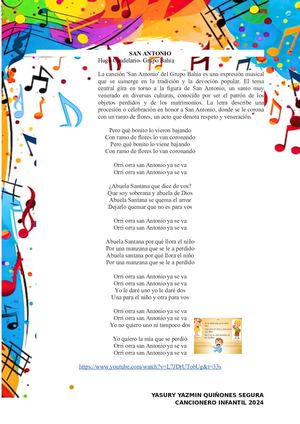Yasury Quiñones Cancionesro Infantil