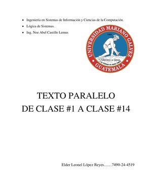 Texto Paralelo Lógica De Sistemas