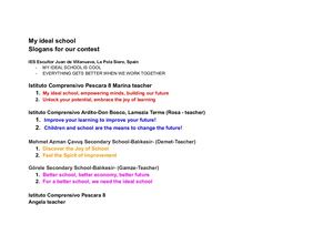My Ideal School Slogans