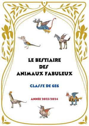 Le bestiaire fabuleux des 6e6