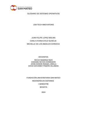 Glosario De Sistemas Operativos