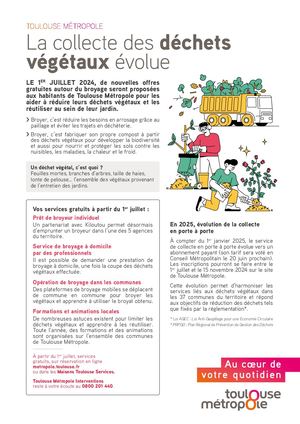 La collecte des déchets végétaux évolue - Toulouse métropole