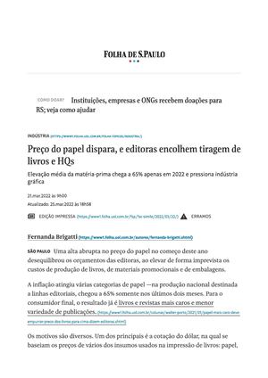 Aumento De Papel