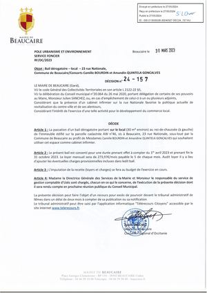 Décisions 27/05/2024