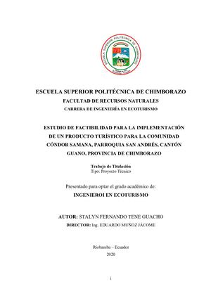 Productos Turísticos de Guano