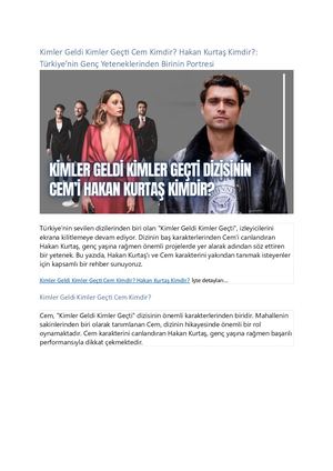 Kimler Geldi Kimler Geçti Cem Kimdir