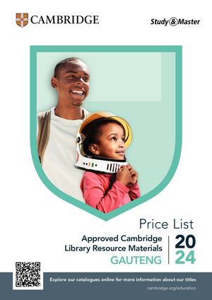 Cambridge Gauteng Resource Price List 2024