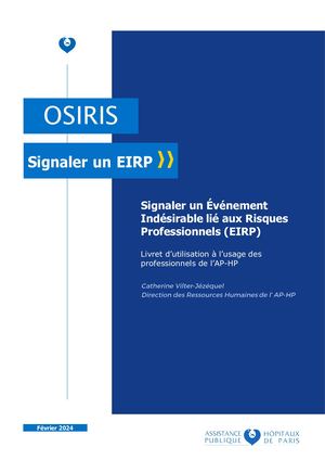 Mémento Osiris - Evènements indésirables liés aux risques professionnels 2024