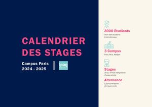 Calendrier Stage Paris 2024 2025