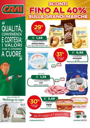 Volantino Crai Padial dal 29 maggio al 9 giugno