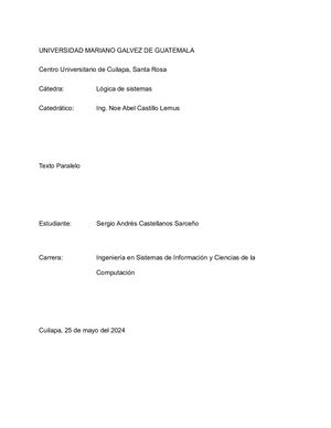 Texto Paralelo Logica De Sistemas