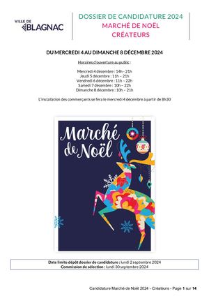 Formulaire Marché de Noël 2024 - Créateurs
