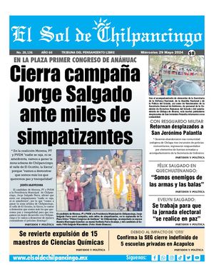 El Sol De Chilpancingo 29 Mayo 2024